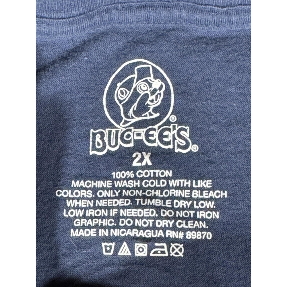 Buc-ee's Shirt Mens 2XL Blue Texas Map All Roads Lead To Buc-ee's Graphic Tee - Picture 3 of 11